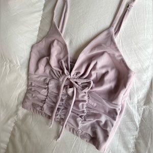 Lilac Coquette Crop Top